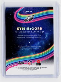 2025 Topps Finest Football Rookie Finest Autographs Kyle McCord RC Auto #RFA-KM - back
