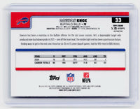 2025 Topps Chrome Refractor Dawson Knox #33 Buffalo Bills - back