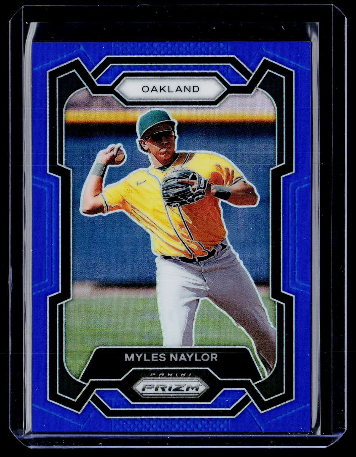 2024 Panini Prizm Baseball Myles Naylor Blue Ice Prizms #254 - front