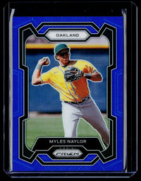 2024 Panini Prizm Baseball Myles Naylor Blue Ice Prizms #254 - front