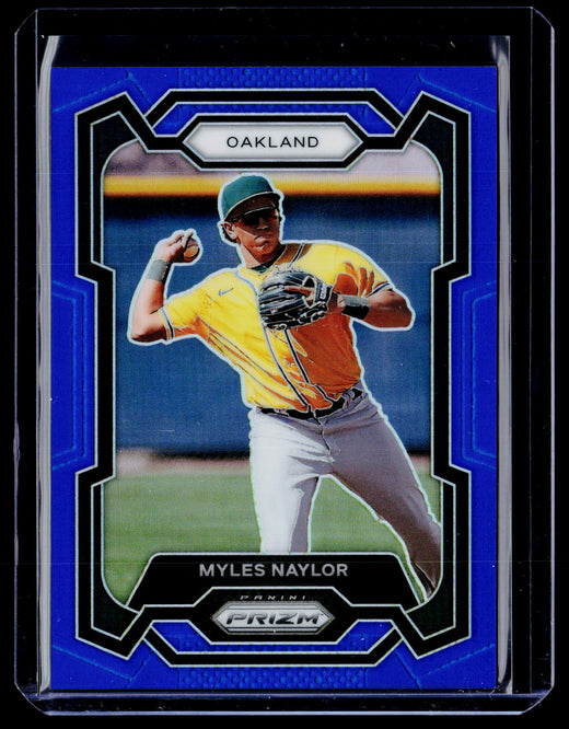 2024 Panini Prizm Baseball Myles Naylor Blue Ice Prizms #254 - front