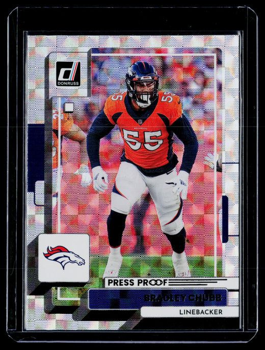 2022 Panini Donruss Football Bradley Chubb #268 Press Proof Blue - front