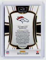 2025 Panini Select Football Pat Bryant Rookie Premier Level #112 Denver Broncos - back
