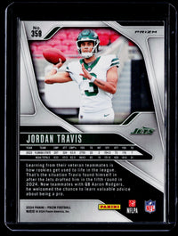 2024 Panini Prizm Football Jordan Travis Rookie Card #359 New York Jets - back