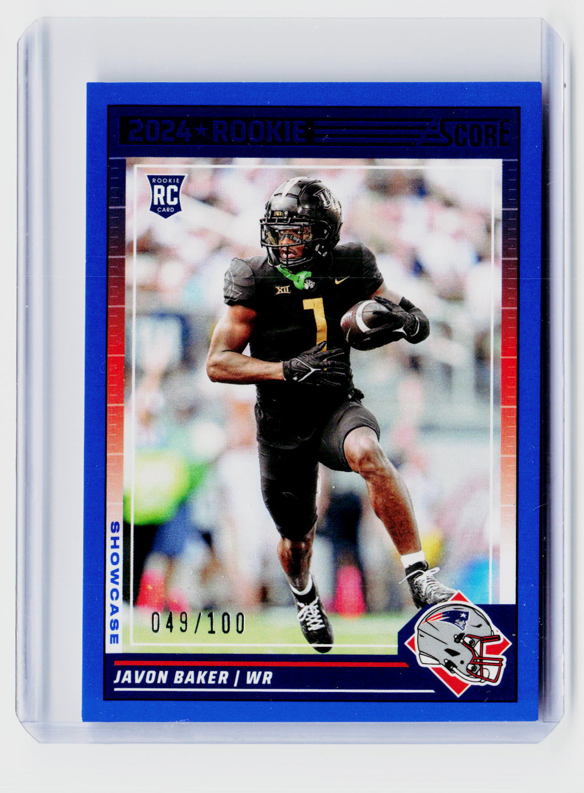 2024 Panini Score Football Javon Baker RC #393 Showcase /100 - front