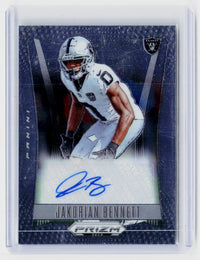 2024 Panini Prizm Deca Football Jakorian Bennett Signatures Autograph Raiders S-JBT - front