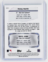 2026 Topps Chrome Past to Present PTP-1 Mickey Mantle Aaron Judge Yankees - back