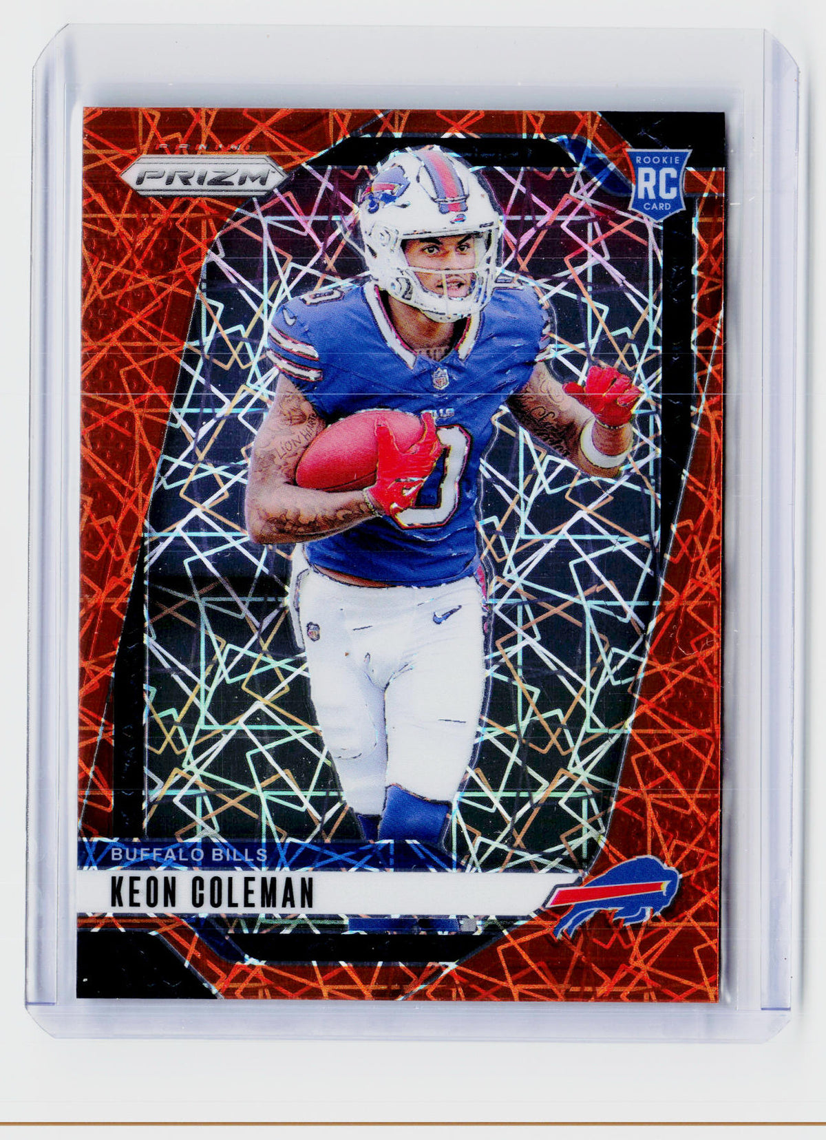2024 Panini Prizm Football Keon Coleman Red Ice Rookie #362 Buffalo Bills - front