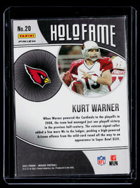 2021 Panini Mosaic Football HoloFame Silver Mosaic Kurt Warner #20 - back