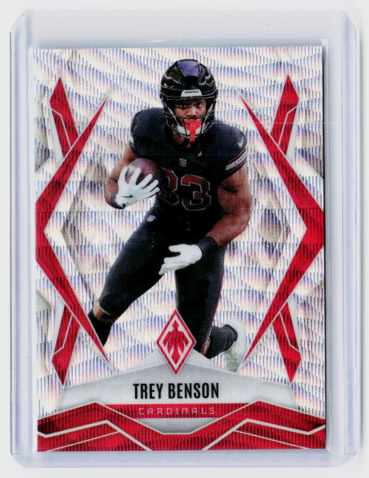 2025 Panini Phoenix Football Trey Benson Red #27 /199 Arizona Cardinals - front