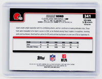 2025 Topps Chrome Football Isaiah Bond Refractor Rookie Card #341 Cleveland Browns - back