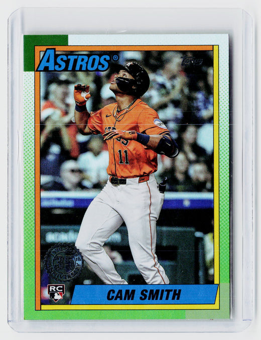 2025 Topps Heritage Minor League Cam Smith Rookie Card #U90-44 Houston Astros - front