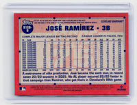 2026 Topps Chrome Baseball José Ramírez Cleveland Guardians #91CB-9 - back