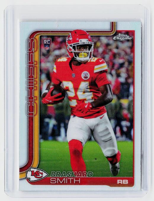 2025 Topps Chrome Football Brashard Smith RC Refractor #311 Kansas City Chiefs - front