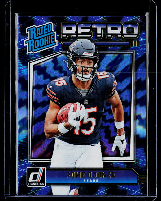 2024 Panini Donruss Rated Rookies Retro Rome Odunze #12 - front