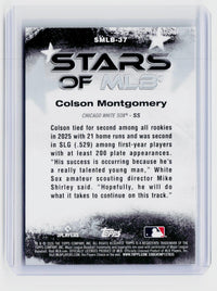 2026 Topps Stars of MLB SMLB-37 Colson Montgomery RC Chicago White Sox - back