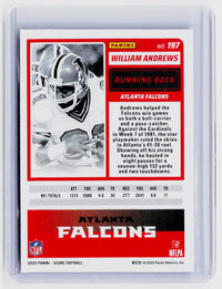 2025 Panini Score Football William Andrews #197 Atlanta Falcons /399 - back