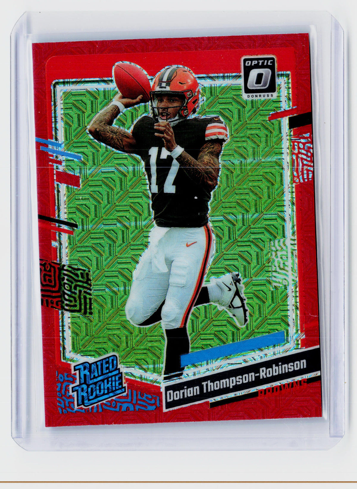 2023 Panini Donruss Optic Dorian Thompson-Robinson Rated Rookie Red Hyper #225 - front