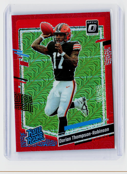 2023 Panini Donruss Optic Dorian Thompson-Robinson Rated Rookie Red Hyper #225 - front