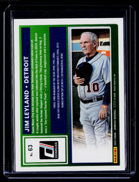 2025 Panini Donruss Jim Leyland #63 Detroit Baseball Card - back