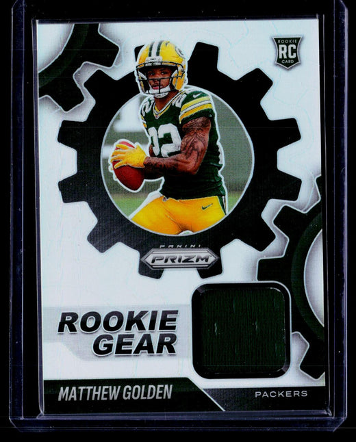 2025 Panini Prizm Football Rookie Gear Matthew Golden #RGR-MGN Green Bay Packers - front