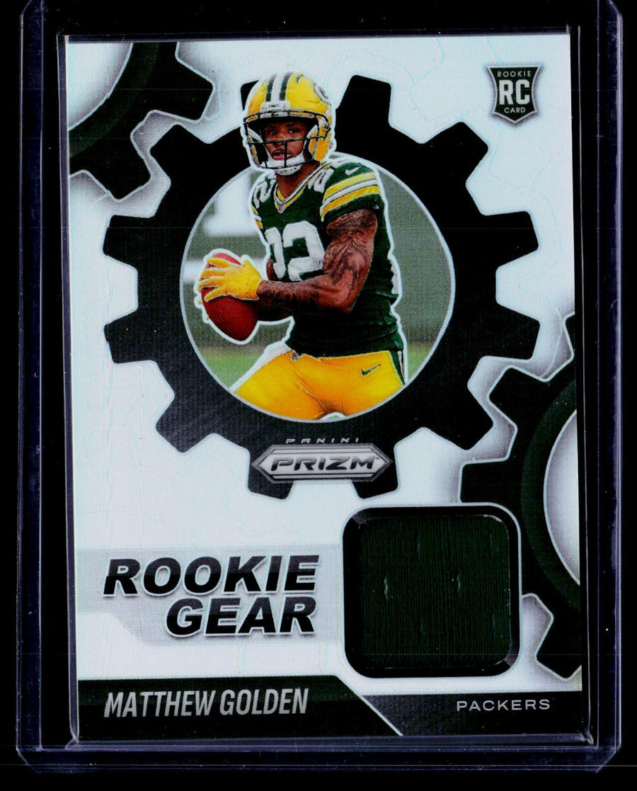 2025 Panini Prizm Football Rookie Gear Matthew Golden #RGR-MGN Green Bay Packers - front