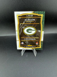 2020 Panini Select Draft Selections Memorabilia AJ Dillon Red Prizm Rookie #DS-AJD - back