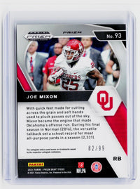 2021 Panini Prizm Draft Picks Joe Mixon Blue Prizm #93 /99 - back