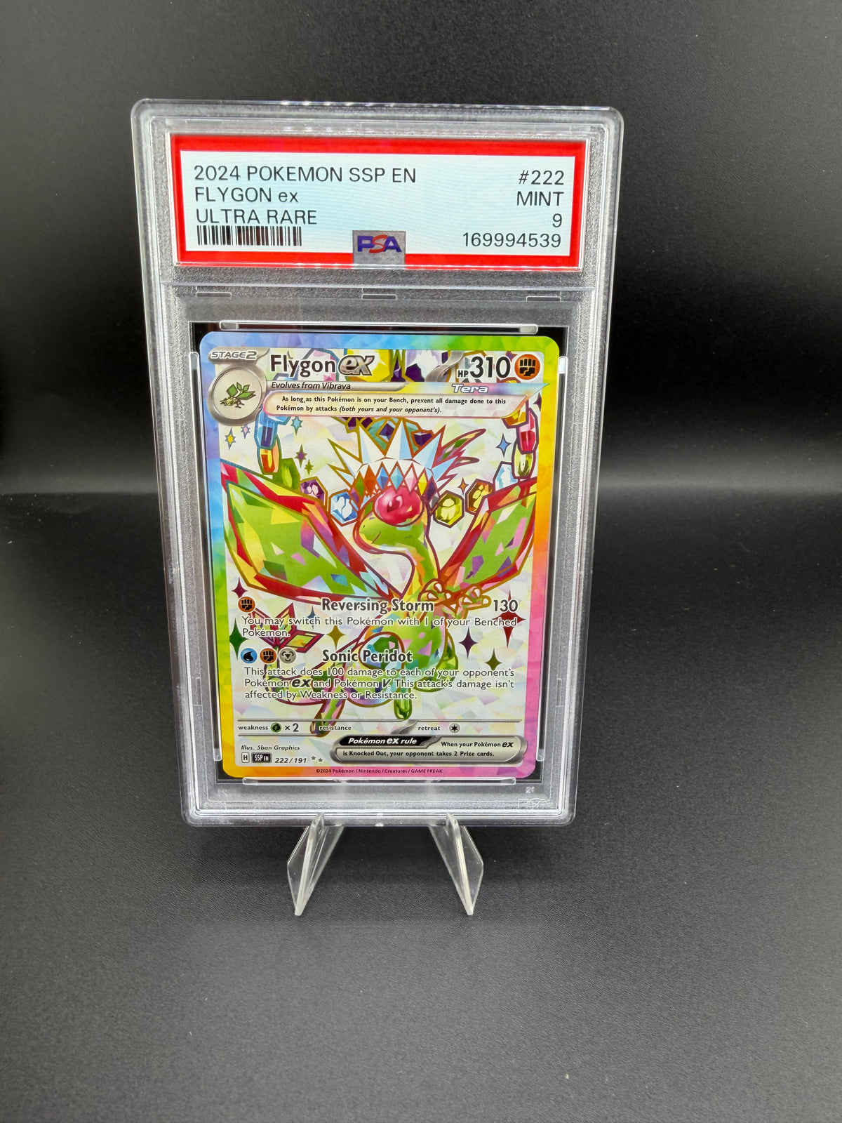 2024 Pokémon Stellar Crown Flygon ex Special Illustration Rare #222/191 PSA 9 - front