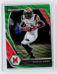 2021 Panini Prizm Draft Picks Stefon Diggs Green Prizm #37 Maryland - front