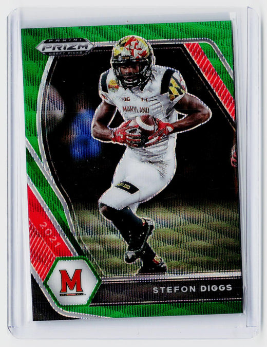 2021 Panini Prizm Draft Picks Stefon Diggs Green Prizm #37 Maryland - front