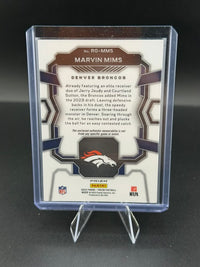 2023 Panini Prizm Football Rookie Gear Marvin Mims Neon Green Pulsar Prizm #RG-MMS - back