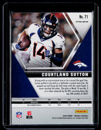 2020 Panini Mosaic Football Courtland Sutton Pink Flourescent #71 - back