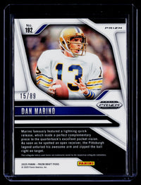 2025 Panini Prizm Draft Picks Dan Marino Prizms Blue Finite #192 15/89 - back
