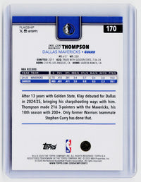 2025 Topps Basketball Klay Thompson Dallas Mavericks #170 - back