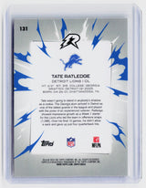 2026 Topps Football Tate Ratledge Rookie Card #131 Detroit Lions - back