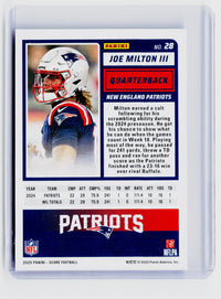 2025 Panini Score Football Showcase Joe Milton III #28 /250 - back
