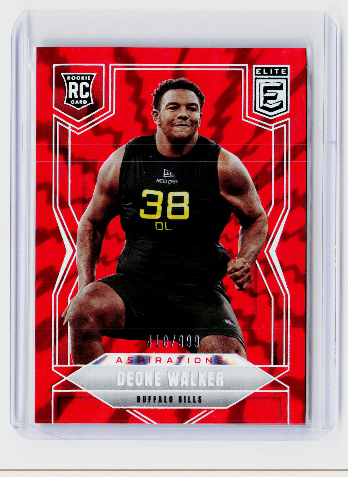 2025 Panini Donruss Elite Aspirations Deone Walker Rookie #195 /99 Buffalo Bills - front