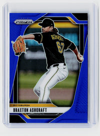 2025 Panini Prizm Baseball Braxton Ashcraft Blue Prizm #281 /199 - front