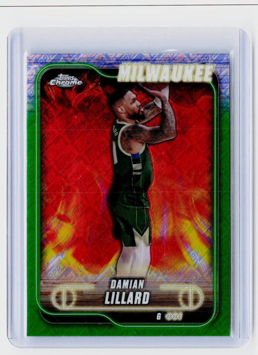 2024-25 Topps Chrome Basketball Damian Lillard Milwaukee Bucks #2 - front