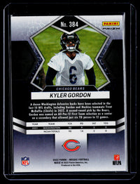 2022 Panini Mosaic Football Kyler Gordon Rookie Card #384 Chicago Bears - back