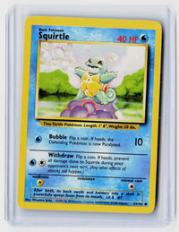 1999 Pokémon Base Set Squirtle 63/102 - front