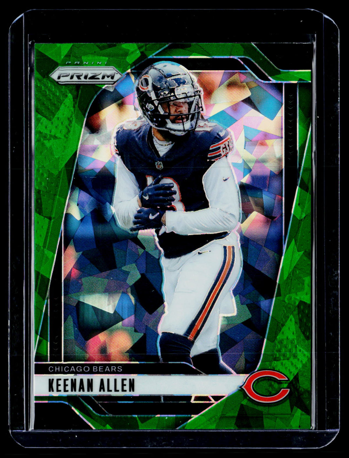 2024 Panini Prizm Football Green Ice Prizm Keenan Allen #49 Chicago Bears - front