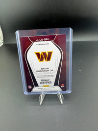 2024 Panini Totally Certified Brian Robinson Jr. Washington Commanders Memorabilia #CG-BRJ - back