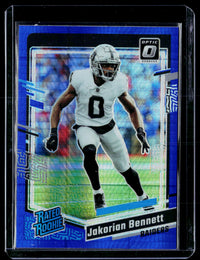 2023 Panini Donruss Optic Rated Rookie Jakorian Bennett #259 Blue Holo - front