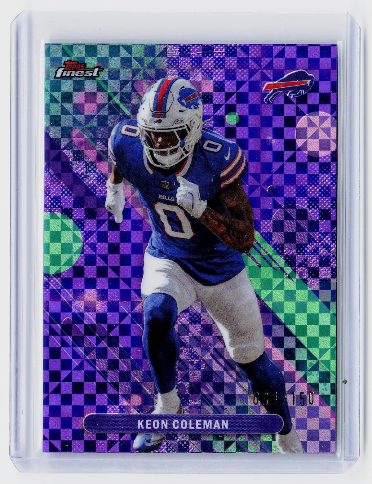 2025 Topps Finest Keon Coleman Purple Refractor /150 #83 Buffalo Bills - front