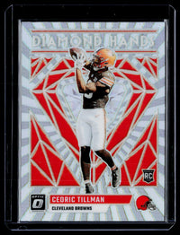 2023 Panini Donruss Optic Diamond Hands Cedric Tillman Rookie Card #DH-CT - front