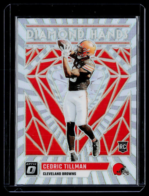 2023 Panini Donruss Optic Diamond Hands Cedric Tillman Rookie Card #DH-CT - front