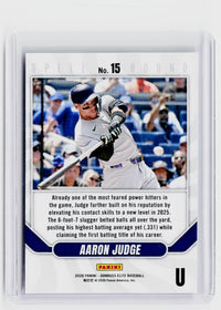 2026 Panini Donruss Elite Baseball Spellbound Aaron Judge No. 15 New York Yankees - back