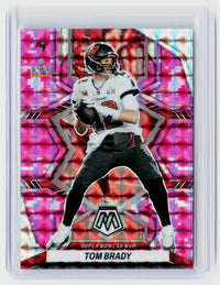 2022 Panini Mosaic Football Super Bowl LV MVP Tom Brady #291 Pink Mosaic - front